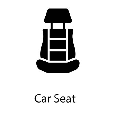 Oto koltuğu dolu simge vektörü