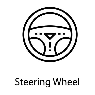 Araba direksiyon hattı simge vektörü