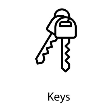 Satır tasarım vektöründeki anahtar simgesi