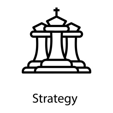Çizgi tasarımında strateji simgesi 