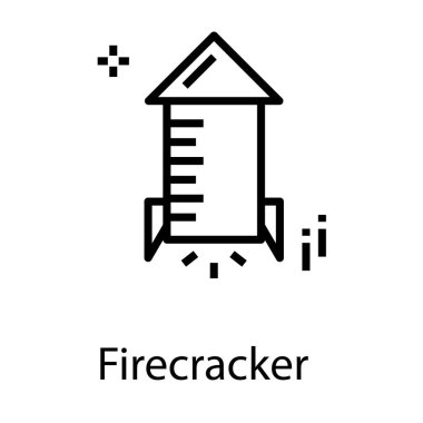 Kutlama havai fişek vektörünün hat tasarımı 