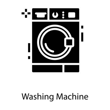 Çamaşır makinesi elektrikli ev aletleri simgesi.