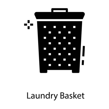 Çamaşır sepeti simgesinin sağlam tasarımı