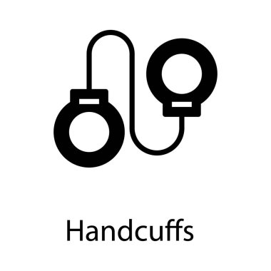 Katı tasarımda kelepçe simgesi.