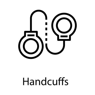 Satır tasarımında kelepçe simgesi.