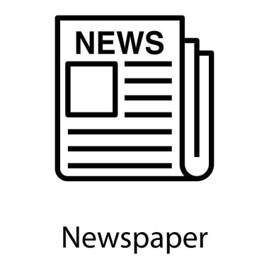 Satır tasarımında gazete simgesi 