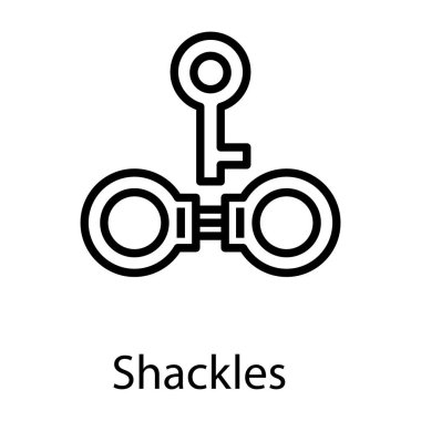 Satır tasarımında zincirler simgesi.