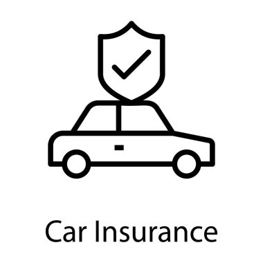 Sıra tasarımında araç sigortası vektörü 