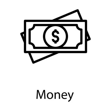 Satır vektöründe para simgesi tasarımı 