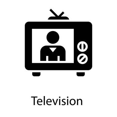Retro televizyon vektör katı tasarım 