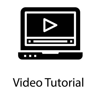 Video akışı vektör katı tasarım 