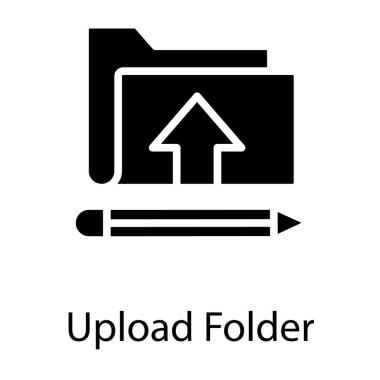 Beyaz arka planda yalıtılmış klasör simgesini yükle 