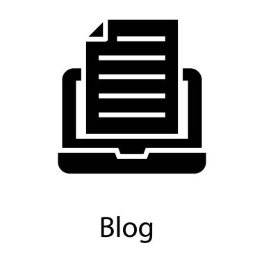 Online blog vektör katı tasarım 