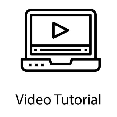 Video akışı vektör hattı tasarımı 