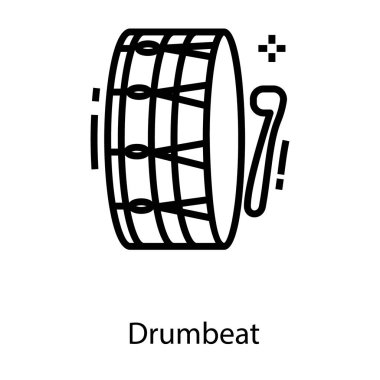 Hat tasarımında davul beat simgesi 