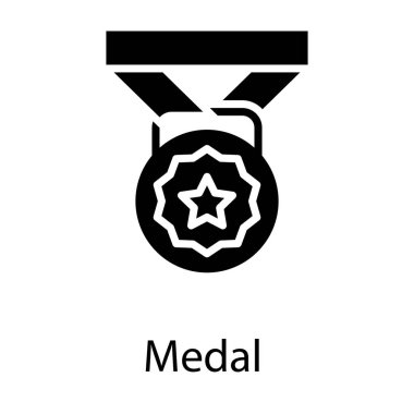Katı tasarıma sahip yıldız madalyası simgesi 