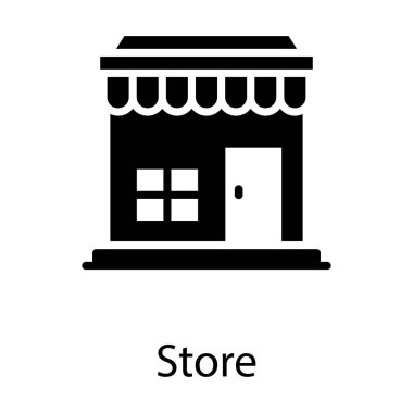 Katı tasarımda alışveriş mağazası vektörü 