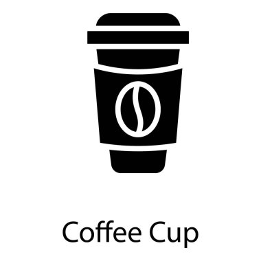 Katı tasarımda paket kahve vektörü 