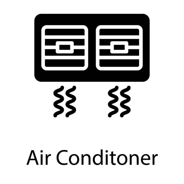 自动空调字形图标矢量 — 图库矢量图片