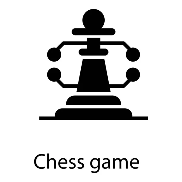 Schachspiel Ikone Gefülltem Design — Stockvektor