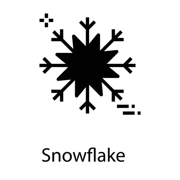 Ikona Śnieżynka Wektora Bryłowego — Wektor stockowy