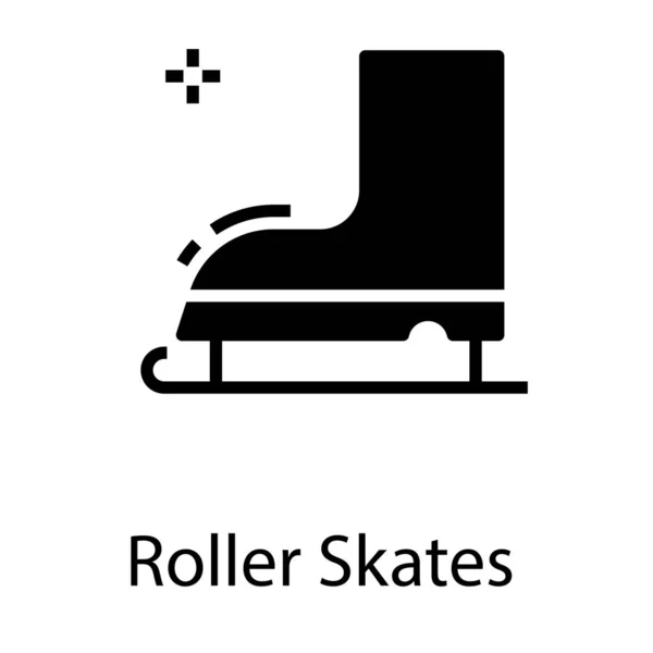 Roller Skates Icoon Glyph Design — Stockvector