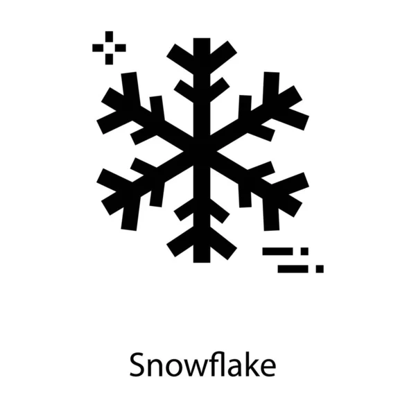 Sneeuwvlok Pictogram Van Solid Vector — Stockvector