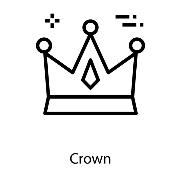 Line Royal Crown Vector Design — Stock Vector