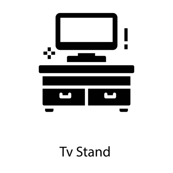 Stand Icon Glyph Design — Stock Vector