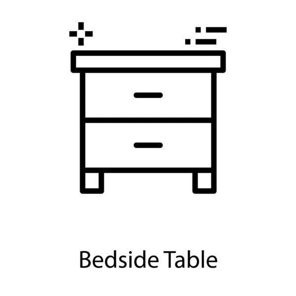 床头桌图标的字形设计 — 图库矢量图片