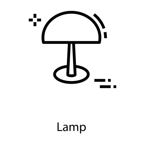 Tafellamp Pictogram Glyph Vector Design — Stockvector
