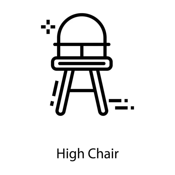 Design Glifo Ícone Cadeira Alta — Vetor de Stock