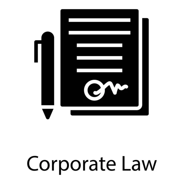 Corporate Law Solid Design Vector — Stock Vector