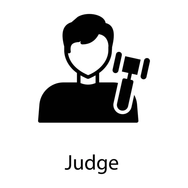 Profesjonalny Sędzia Sądu Solidnej Konstrukcji — Wektor stockowy