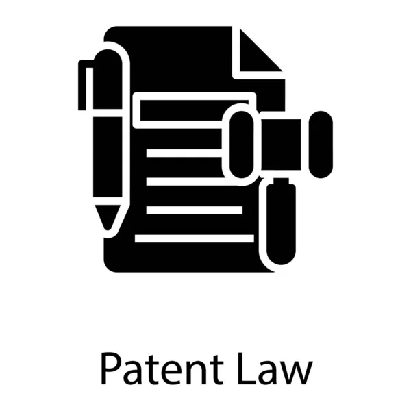Икона Патентного Права Оформлении — стоковый вектор