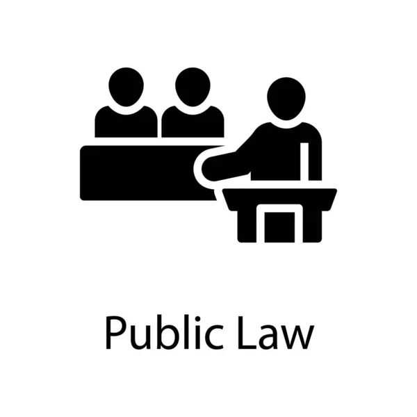 Δημόσιο Δίκαιο Στο Σχεδιασμό Διάνυσμα Γλύφων — Διανυσματικό Αρχείο