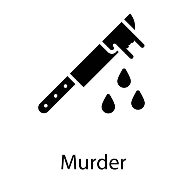 Icon Murder Solid Design — Stock Vector