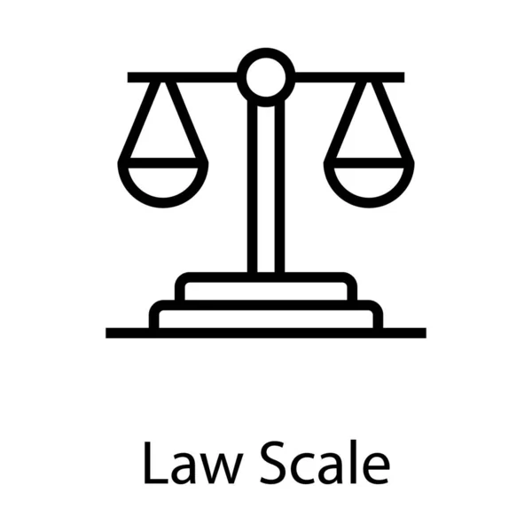 Icon Law Scale Line Design — Stock Vector