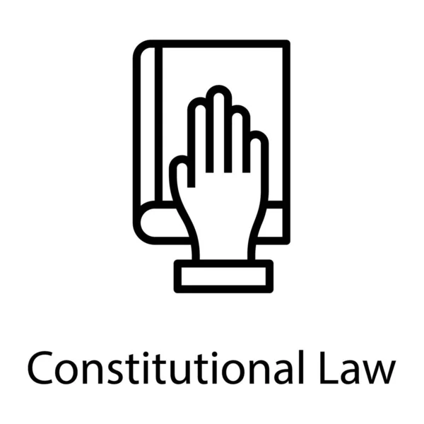 Φορέας Συνταγματικού Δικαίου Σχέδιο Γραμμής — Διανυσματικό Αρχείο