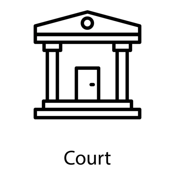 Wektor Architektury Sądowej Projektowaniu Linii — Wektor stockowy