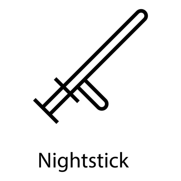 Icon Nightstick Line Design — Stock Vector