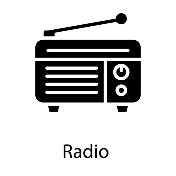 Design Vettoriale Solido Dell Apparecchio Radio — Vettoriale Stock