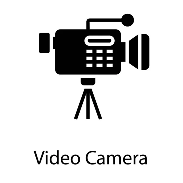 Videorekorder Kamera Solides Design — Stockvektor