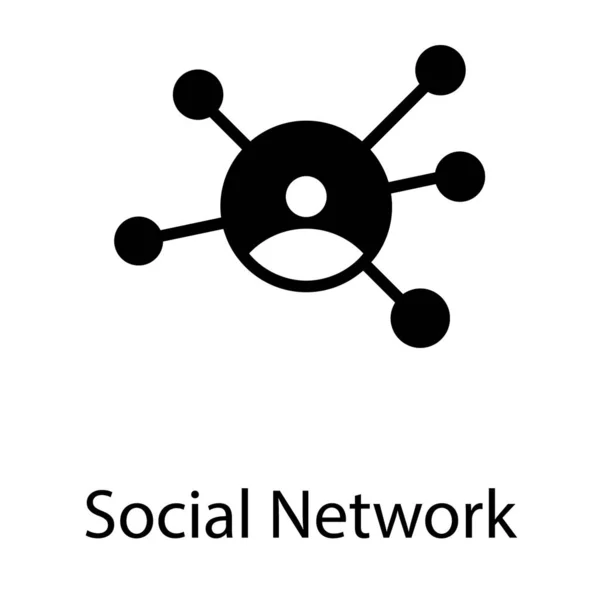 Design Solido Vettoriale Del Social Network — Vettoriale Stock