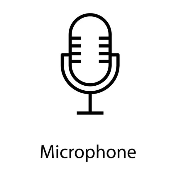 Voice Recording Microphone Icon Design — Stock Vector