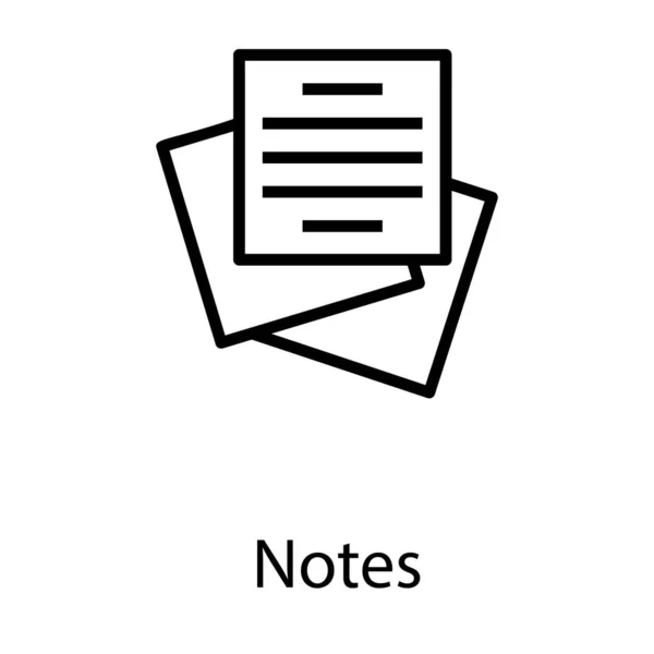 Ligne Notepads Vecteur Sur Fond Blanc — Image vectorielle