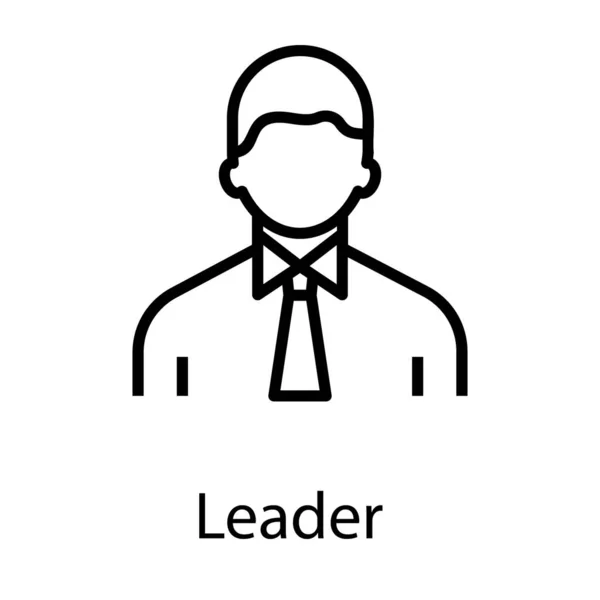 Pictogram Van Mannelijke Leader Lijn Vector Ontwerp — Stockvector