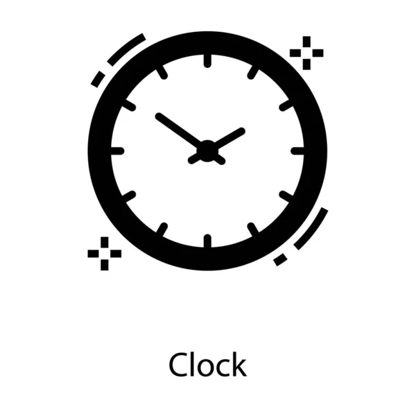 Icono Reloj Pared Diseño Lleno — Vector de stock