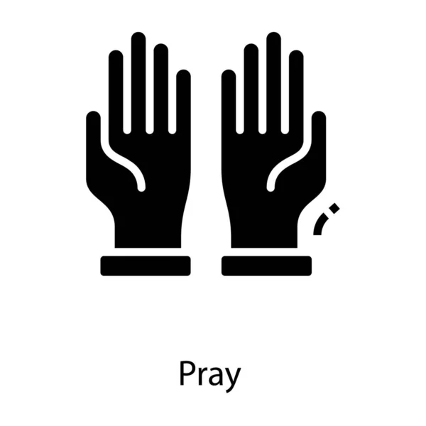 Begging Hands Pray God — Stock Vector