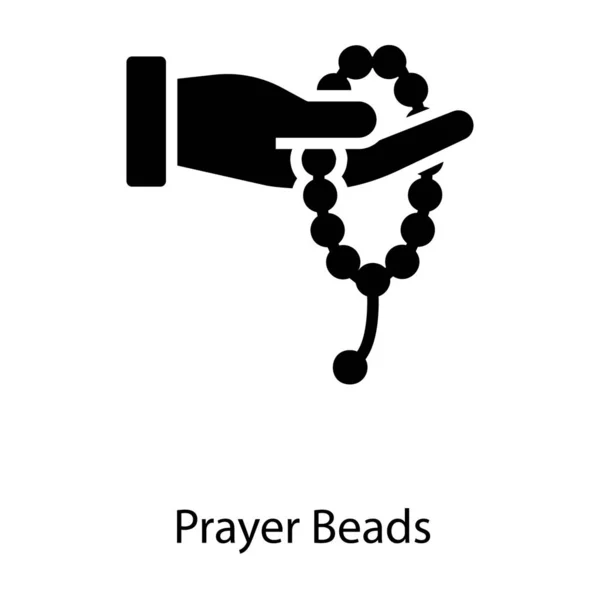 祈祷珠字形设计的图标 — 图库矢量图片